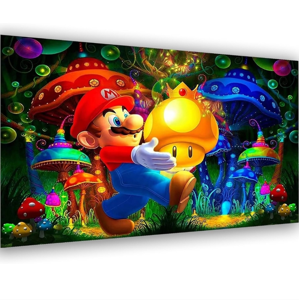 2/$25 Super Mario paint by numbers 40 x 50 cm